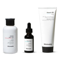Minimalist Oily Skincare Kit | Routine Kit For Women & Men | Face Wash, Serum & Moisturizer Combo | 180g