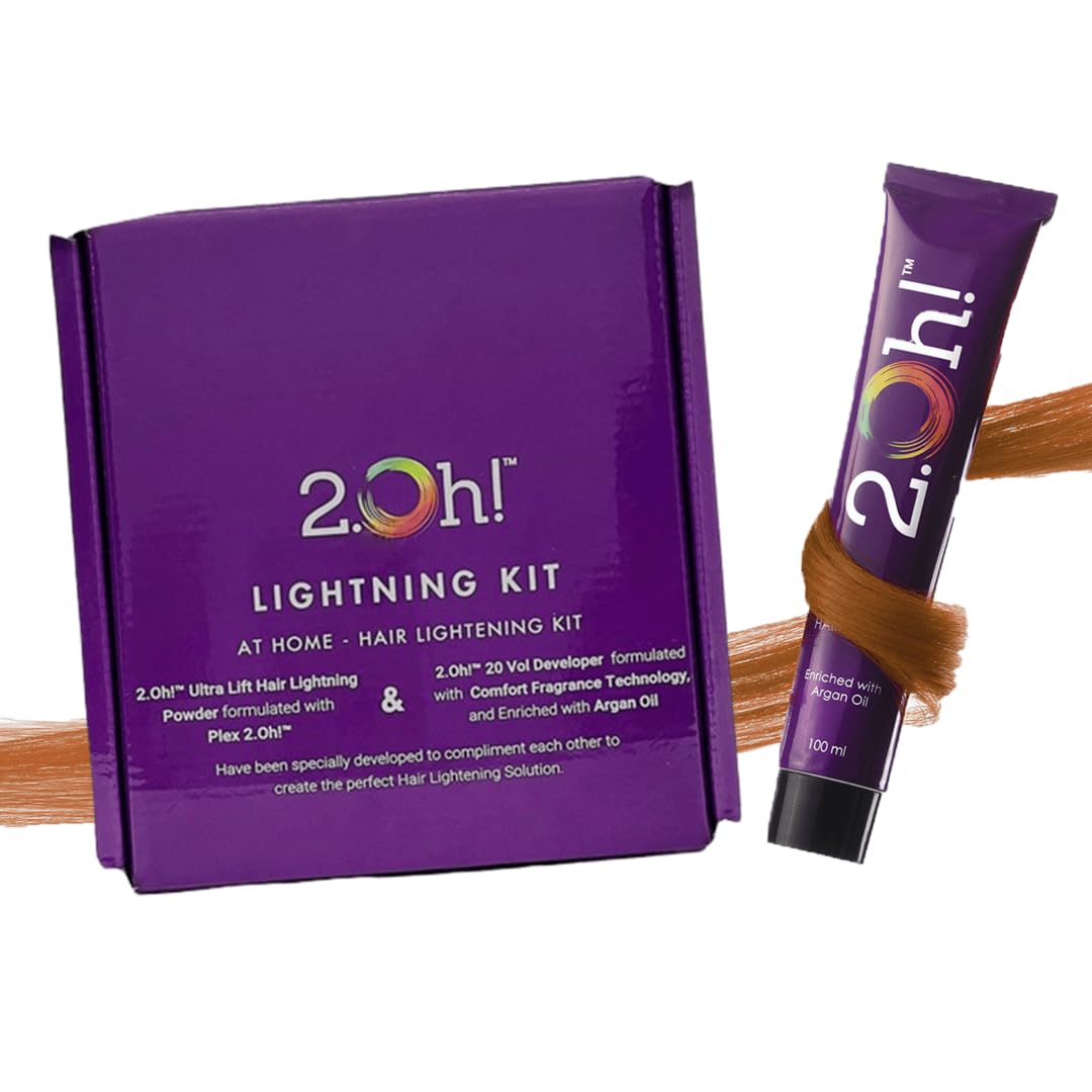 2.Oh! Italian Ginger Spice Hair Color DIY Kit | Semi-Permanent Color + Bleach for Highlights | With Plex & Argan Oil | Lightening Kit for Women & Men