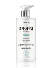 Dermafique Aqua Surge Body Lotion for Summer – 300ml | Protects Against UV Action | 10x Vitamin E Benefits, Glycerine, Shea Butter| Repairs Skin Cell Damage | Dermatologist Tested on Indian Skin