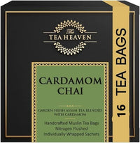 The Tea Heaven | Tea Gift - Elachi/Cardamom Chai-Treats Cold and Cough- 100% Natural Ingredients- 30 Tea Bags