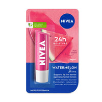 NIVEA Watermelon Shine 4.8g Lip Balm|24 H Melt in Moisture Formula|Natural Oils|Glossy Finish,4.8 g (Pack of 1)