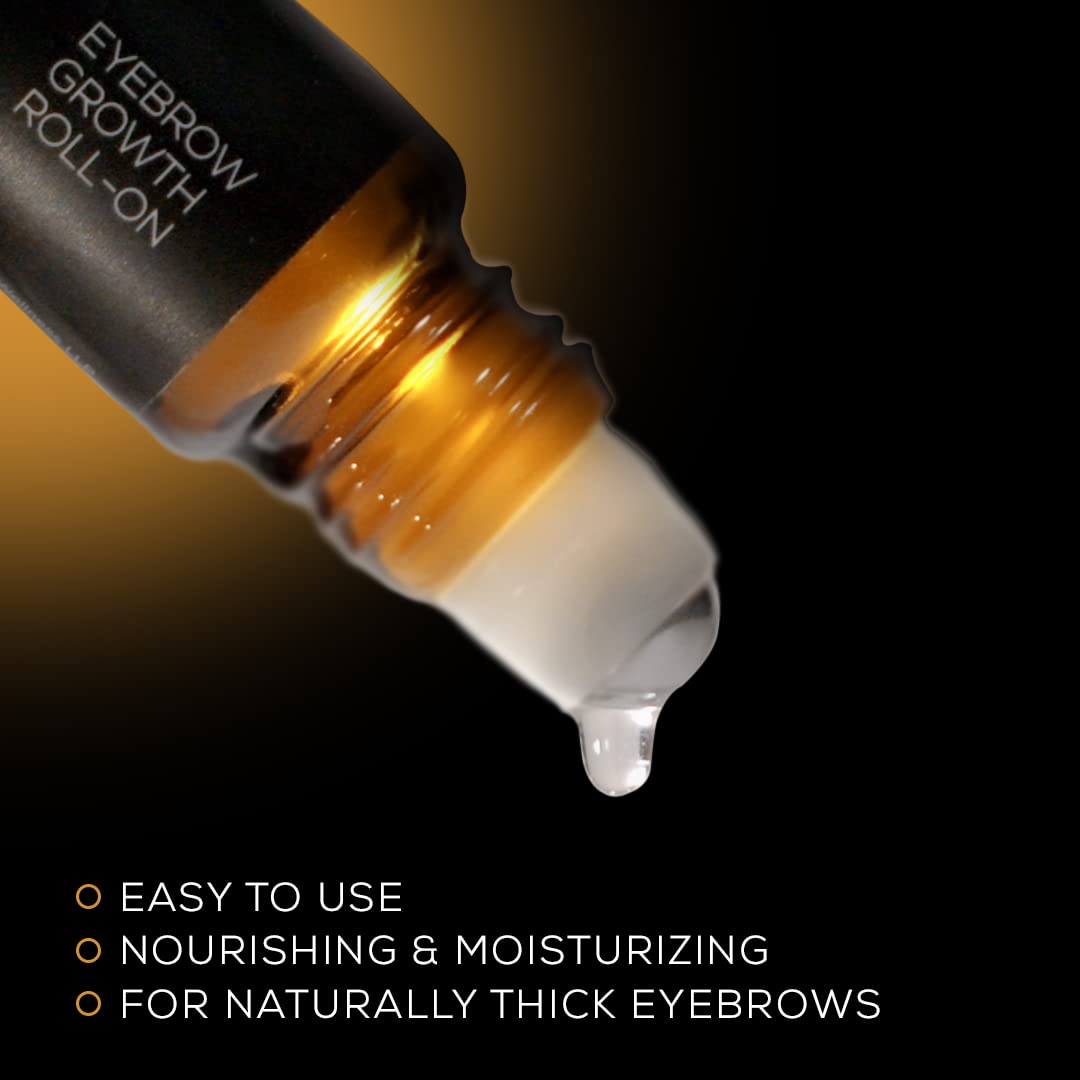 RENEE Eyebrow Growth Roll on Serum 8ml | Infused With Castor Oil, Coconut Oil & Vitamin E | Nourishes & Moisturizes Brow Hair | Free From Paraben, Sulphate, Pthalate-free