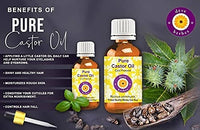 Deve Herbes Pure Castor Oil (Ricinus communis) with Glass Dropper Natural Therapeutic Grade Cold Pressed 100ml