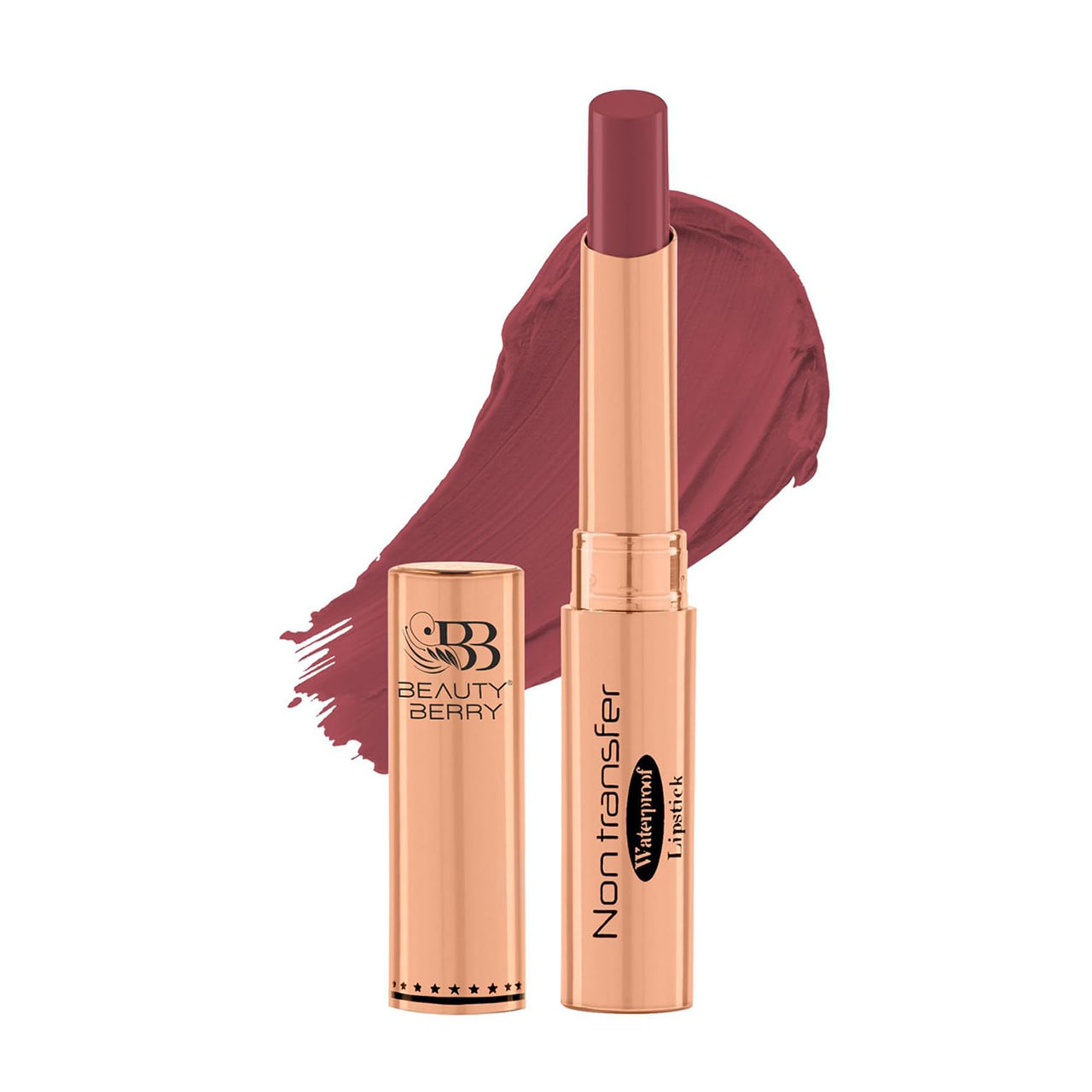 Beauty Berry Non Transfer Waterproof Lipstick, Long Lasting Smudge Proof Highly Pigmented Shades, (Pack of 1) (Yummy -19)