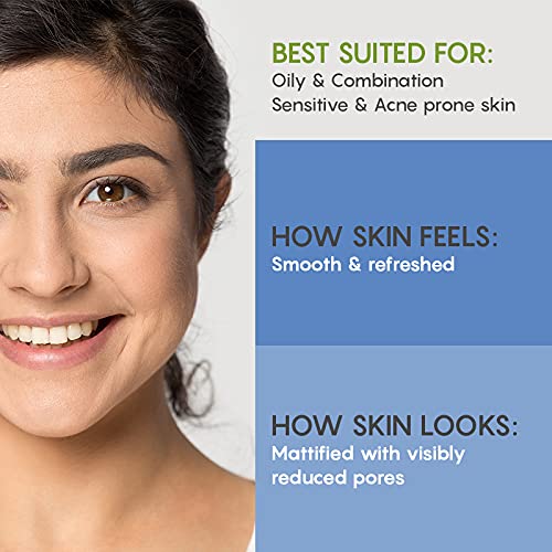 The Moms Co Natural Green Tea Face Toner l Controls Sebum l Fights Acne l Tightens Pores l Hydrates & Soothes l Aloe Vera & Cucumber (Pack of 200ML)