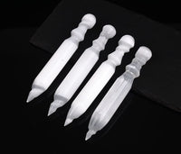 JIC Gem 4 Pcs Selenite Wand 6 Inch Natural Spiral Selenite Sticks Crystal Point for Reiki, Healing, Meditation, Chakra, Positive Energy B-spiral4 Wand 6