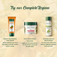 Biotique Papaya Tan Removal Brightening & Revitalizing Face Scrub | Gentle Exfoliation | Smooth and Clear Complexation | 100% Botanical Extracts| Suitable for All Skin Types | 100g