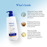 Softsens Naturally Soft Skin Body Lotion | Nourishing Body Milk For Smooth and Healthy Looking Skin | Natural Creme Milk And Oatmeal Extract For Dry Skin | 48 HR Moisturization (400ml)