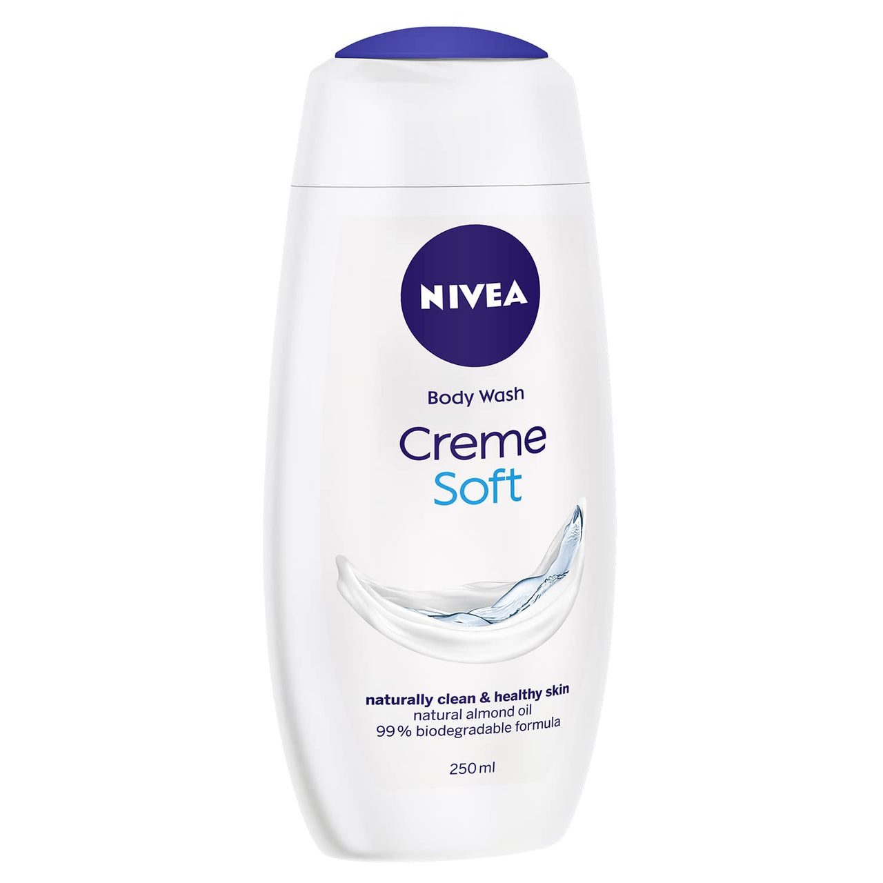 NIVEA Women Body Wash, Crème Soft Shower Gel, with Almond Oil for Soft Skin, 250 ml & NIVEA Men Body Wash, Deep Impact, 3 in 1 Shower Gel for Body, Face & Hair, with Microfine Clay, 250 ml