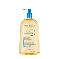 Bioderma Atoderm Huile de douche Anti-iritation Cleaning Oil | 24hrs Hydration | Face and Body Moisturizer | Soothes Discomfort - Dry to Very Dry Sensitive Skin - 1 Ltr