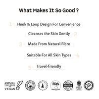 mCaffeine Exfoliating Loofah for Removing Dead Skin | Made of 100% Natural Ramie Fibre | Gentle on the Skin | Sustainable, Unisex | Easy to Hang