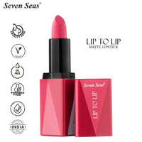 Seven Seas Lip To Lip Matte Full Coverage Long Lasting Lipstick | Smooth Application |Transferproof & Smudge Proof | Highly Pigemented Lipstick for Women (Chestnut Rose)