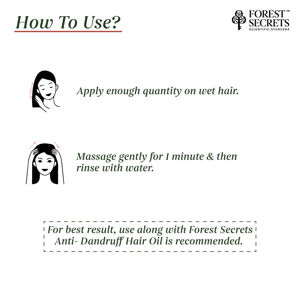 Forest Secrets Anti-Dandruff Hair Cleanser | Dandruff Control| Soothes Scalp| Ayurvedic| Suitable For All Hair Types - 300Ml