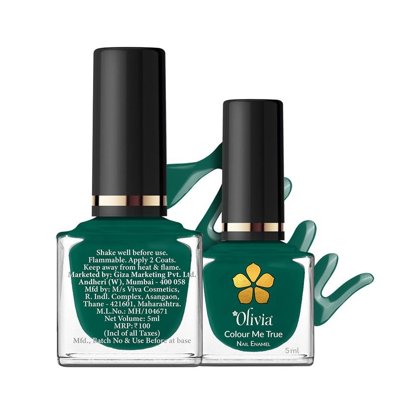 Olivia Nail Paint for Glossy Finish - 5ml (19 Ivy Green)
