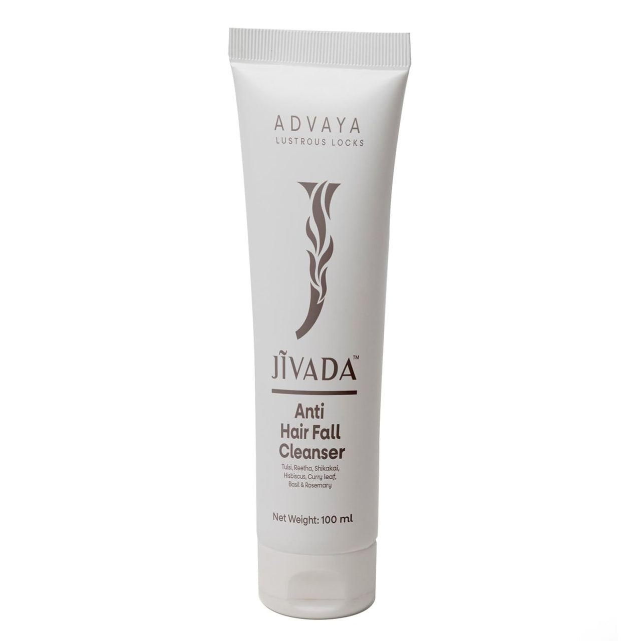 JIVADA Anti-Dandruff & Hairfall Cleanser | Soothes Itchy Scalp & Redness | Controls Hair Thinning | Curry Leaf, Rosemary, Shikakai, Basil | Dermatologically Tested | Sulphate & Paraben Free | 100ml