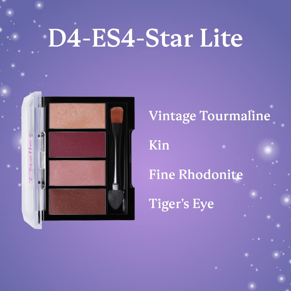 DAZLLER Mystical Magic Shimmery Eyeshadow Powder Palette - Mini, 4G, D4-Es4, Lightweight, Even Blending, Rich Pigments,Vibrant Hues, Assorted