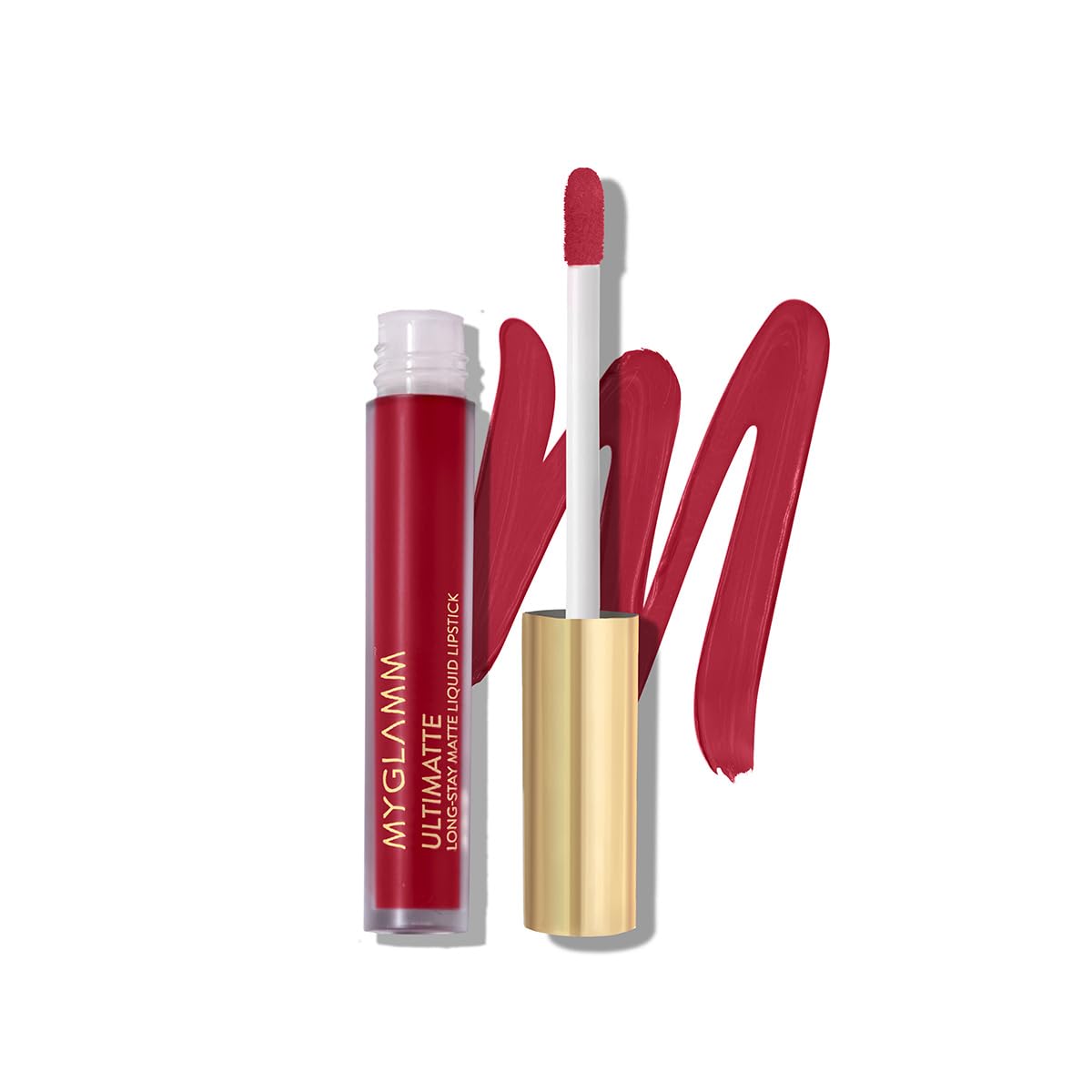 MyGlamm Ultimatte Long Stay Matte Liquid Lipstick-Cherry Hottie-2.5 g | Red Lipstick With Vitamin E | 8hr Long Lasting Lipstick | No-Smudge, Waterproof Formula | Vegan & Cruelty Free