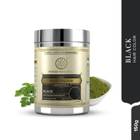 Khadi Natural Ayurvedic Black Henna | Herbal Hair Colour | Natural Henna Powder for Black Hair | Free From Harsh Chemicals | Suitable for All Hair Types| 150 gm