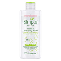 Simple Kind to Skin Micellar Cleansing Water| Makeup Remover, 200 ml & Simple Kind to Skin Refreshing Facial Wash 150 ml