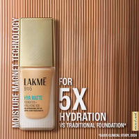 Lakmé 9to5 Hya Matte Foundation + Hyaluronic Acid Cool Mocha - 25ml