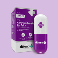 The Derma Co 1% Ceramide Complex Lip Balm With Ceramides & Vitamin E For Dry & Chapped Lips - 4G (Pack Of 2), Off White