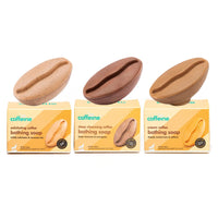 mcaffeine Pack Of 3 Coffee Bath Soaps | Deep Cleansing, Exfoliating & Moisturizing Summer And Winter Bathing Soaps Combo Pack | For Both Women And Men