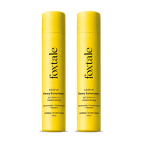 Foxtale SPF 70 Niacinamide Dewy Sunscreen with PA++++ For Dewy Sun Protection | Tan Protection | Lightenweight | No White Cast | Non Greasy | Anti-Tan Formula | For Spot Depigmentation | Men & Women | Pack of 2 | 100 ml