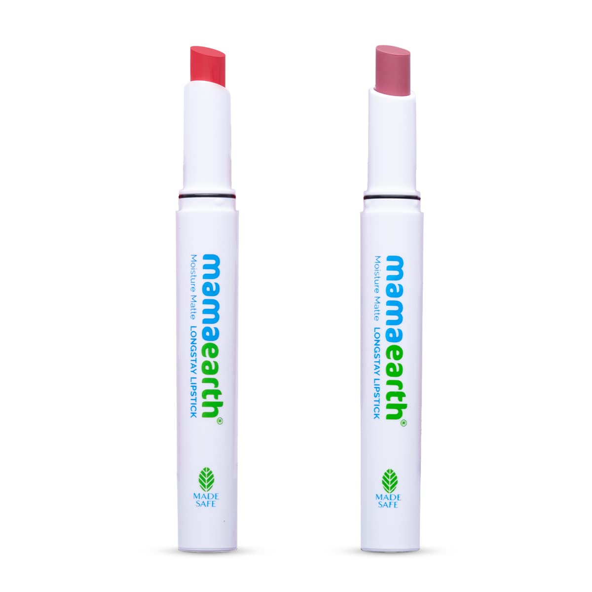 Mamaearth Moisture Matte Longstay Lipstick Duo - 07 Raspberry Scarlet & 08 Pink Tulip