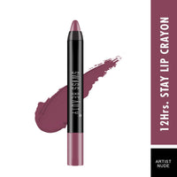 Swiss Beauty 12 Hrs. Stay Matte Lip Crayon, Artist Nude, 3g - Long Lasting, Waterproof, Super Stay, Matte Finish Lip Crayon, Long Wear, Crayon Lipstick