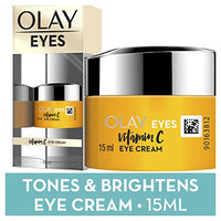 olay eye cream | Reduces Dark Circle, Wrinkles and Puffiness | With Peptides and Niacinamide | Normal, Oily, Dry & Combination Skin l Paraben & Sulphate free | 15ml (Vitamin c)