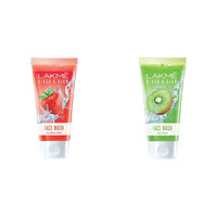 Lakmé Blush & Glow Gel Face Wash - Strawberry Blast, 100g and Blush & Glow Kiwi Freshness Gel Face Wash, 100g