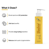 Fixderma Shadow Sunscreen Body Lotion with SPF 50 PA+++ & 2% Niacinamide | Body Sunscreen | Prevents Sun Tan, UVA & UVB Protection with No White Cast For Women & Men - 200 ml