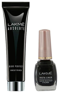 Lakmé Insta Eye Liner, Black, 9ml And Lakmé Absolute Blur Perfect Makeup Primer, 30g