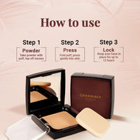 Charmacy Milano HD Cover Compact - 5, High-Definition Coverage, Matte Finish, Blurs Imperfections, Compact Size (8 gms)