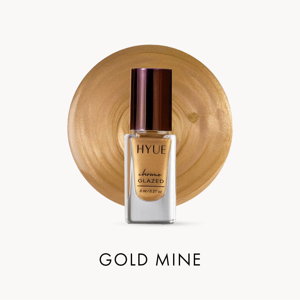 HYUE Gel FX Nail Paint | Metallic | 8 ml x 3 | Mercury Retro-Gold Mine-Icy Silver | Ultra-Glossy Shine | Long-Lasting Wear | Chip-Resistant Formula | Quick-Drying | High-Impact Glossy Finish