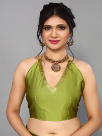 Satrani Women's Jacquard Poly Silk Saree With Unstitched Blouse Piece