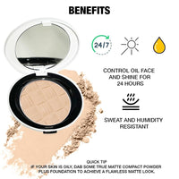 SHOPAAREL True Matte Compact Powder that Protects Skin from Sun, Absorbs Oil, Sweat and helps you to stay fresh (02)