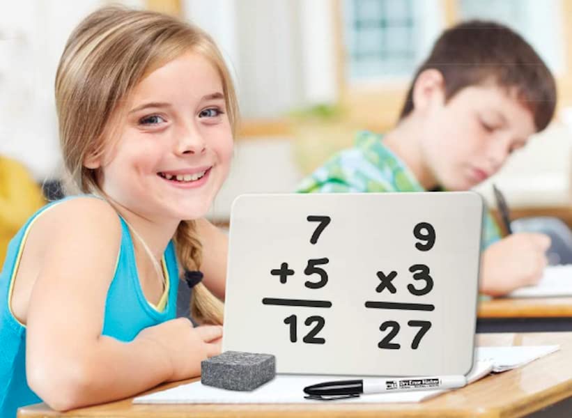 Charles Leonard Dry Erase Board, Two Sided, Lined/Plain, 9" x 12" (35120) Plain & Lined 1-Pack 2-Sided Masonite Board