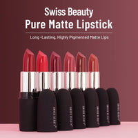 Swiss Beauty Pure Matte Creamy Lipstick | Non-drying, Highly pigmented Lipstick | Shade- Brandy Harrington, 3.8gm|