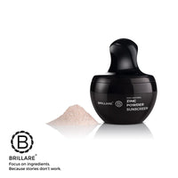 Brillare Zinc Powder Sunscreen SPF50 - Broad Spectrum Protection, Sweat Resistant Powder, Invisible Finish, Non-Greasy Formula - Skin-friendly Mineral Sunscreen for Daily Use