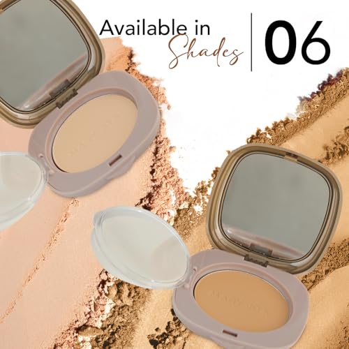 MARY JO K Oil Control Compact Powder, Natural Shade, HD Complexion, Flawless Finish