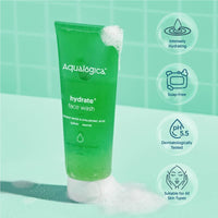 Aqualogica Hydrate+ Face Wash with Hyaluronic Acid & Coconut Water for Deep Cleansing & Hydration for Men & Women | For Oily, Glowing & Combination Skin -100ml