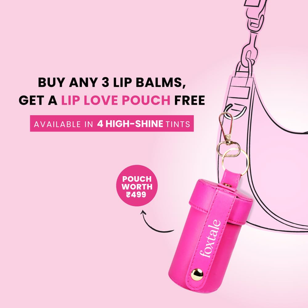 Foxtale SPF 30 Brightening Lip Balm for Dark Lips with Peptides & Vitamin C | Prevents Pigmentation | Brightens & Hydrates Lips | Tinted Lip Balm -Light Mauve Glaze 12gm