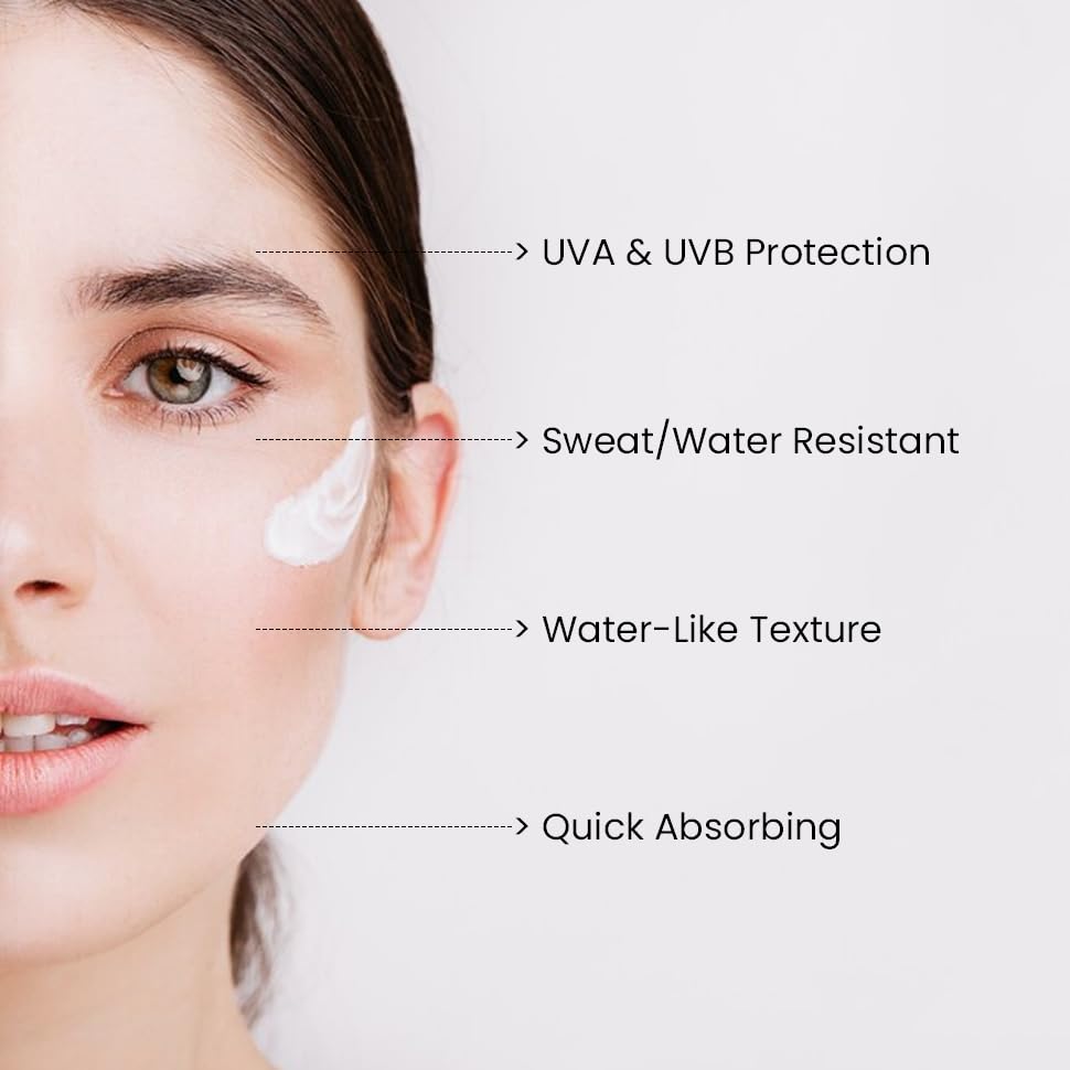 ThriveCo Brightening Pro Sunscreen for Women | SPF 50+ Pa++++ | Zero White Cast | Kojic acid, Vitamin C & Diacnemide™ | Non-sticky & Anti-Ageing | Boosts Collagen, Fades Dark Spots & Wrinkles | 50ml