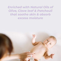 Softsens Baby Powder|Enriched with Patchouli & Olive|Soothes & Moisturises Baby’s Skin|Mild,Dermatologically Tested,Hypoallergenic & Paraben-Free|400g