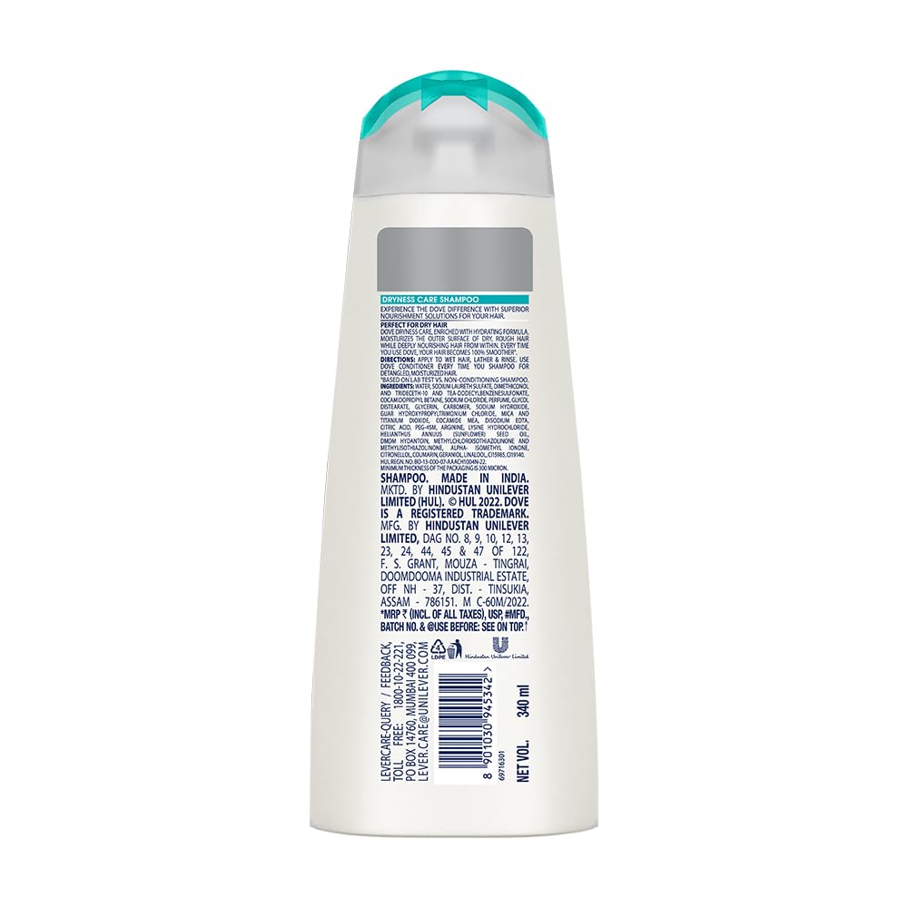 Dove Dryness Care Shampoo For Very Dry Hair, 340ml