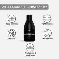 The Man Company Activated Charcoal Face Wash for Men - 100ml | Exfoliating & Brightening Face Wash | Enriched with Ylang Ylang & Argan Essential Oils | Anti Pollution, Acne Oil Control | Deep Cleansing | Blackheads Removal