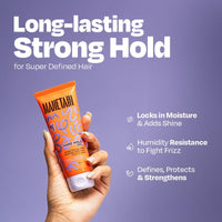 MANETAIN Hard Hold Gel for Curly & Wavy Hair 100ml | Strong Hold, Frizz Control | Long-lasting Definition, Humidity Resistant, Shine-Enhancing