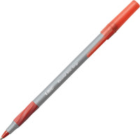 BIC Round Stic Grip Xtra Comfort Ballpoint Pen, Medium Point (1.2mm), Red, 12-Count