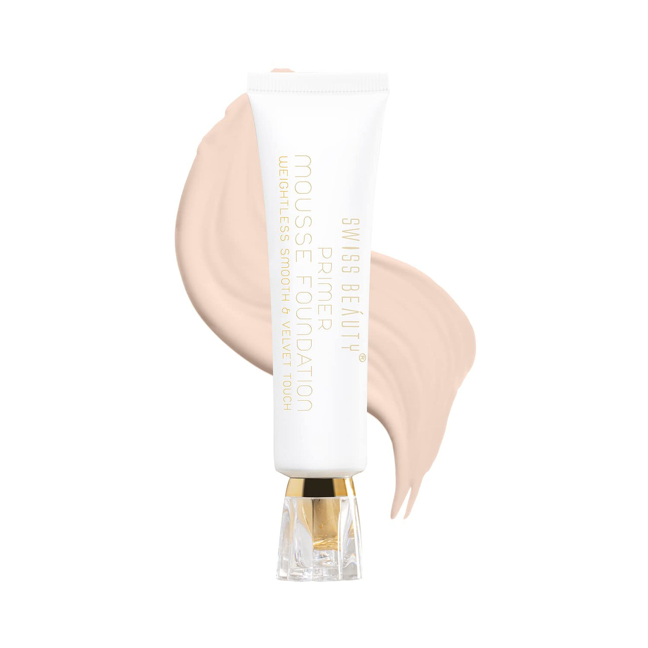 Swiss Beauty Primer Mousse Foundation Weightless Smooth & Velvet Touch, Face Makeup, Rose Blush, 30ml
